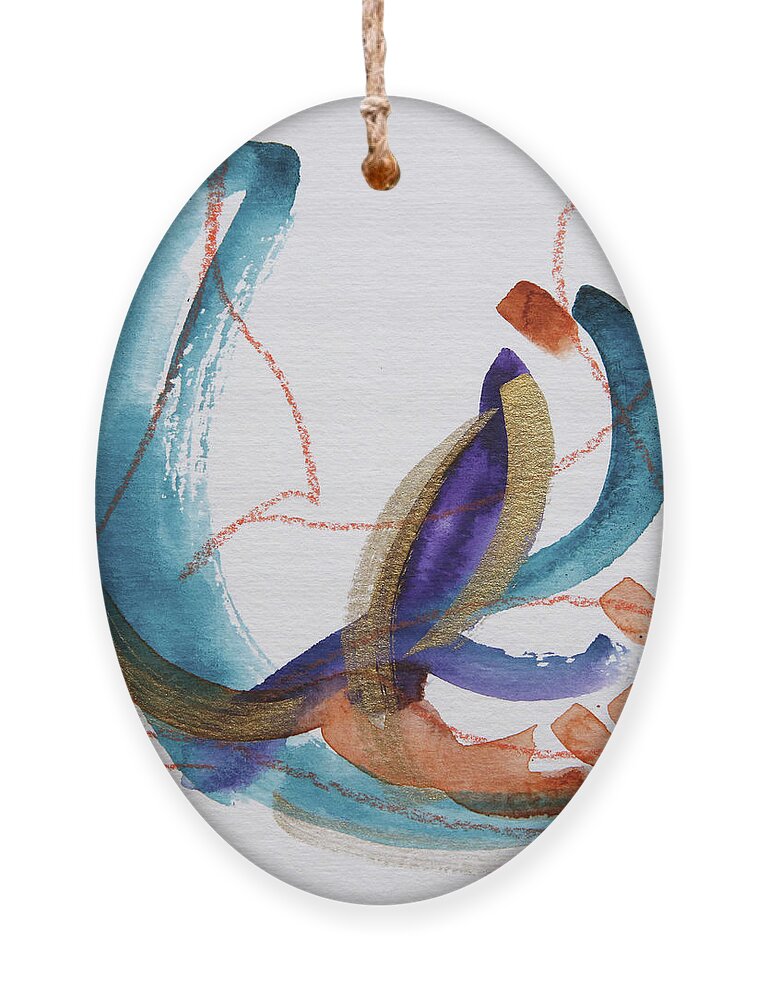  Ornament featuring the painting Lotus 3 by Katrina Nixon