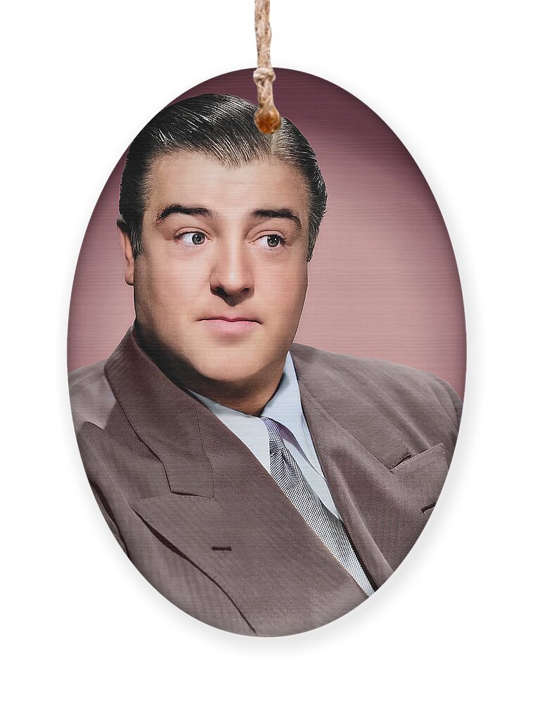 Lou Costello Ornament featuring the photograph Lou Costello by Carlos Diaz