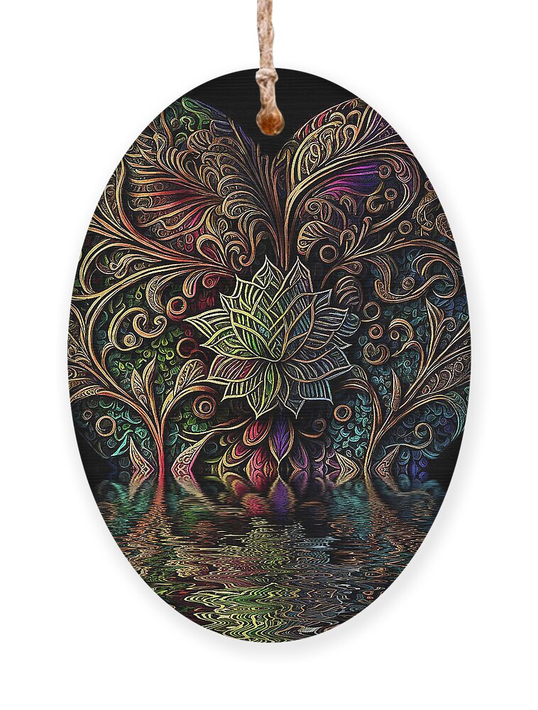 Hearts Ornament featuring the digital art Love Flood by Peggy Collins