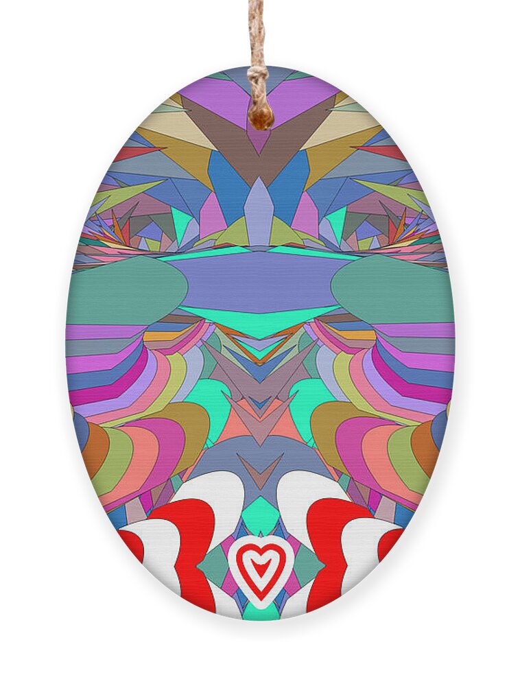 Abstract Ornament featuring the painting Love Trail by Rafael Salazar