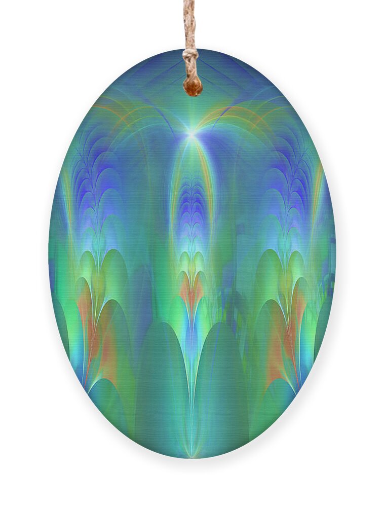 Fractal Ornament featuring the digital art Circle of Light and Laughter by Mary Ann Benoit