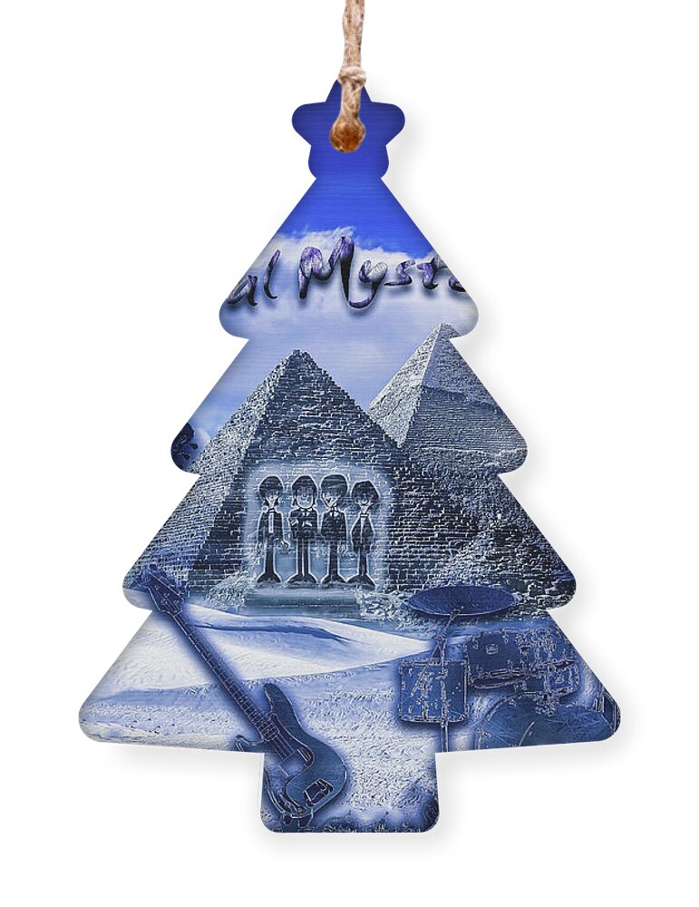 The Beatles Ornament featuring the digital art Magical Mystery Tour by Michael Damiani