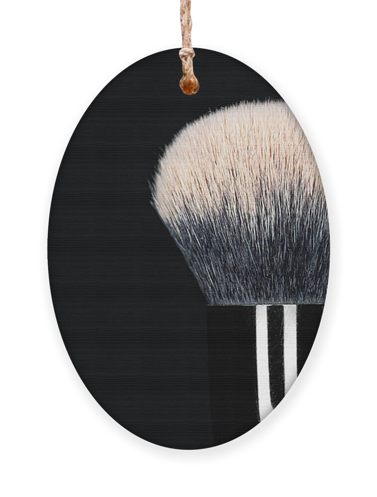 Brush Ornament featuring the photograph Makeup Brush Pink by Amelia Pearn