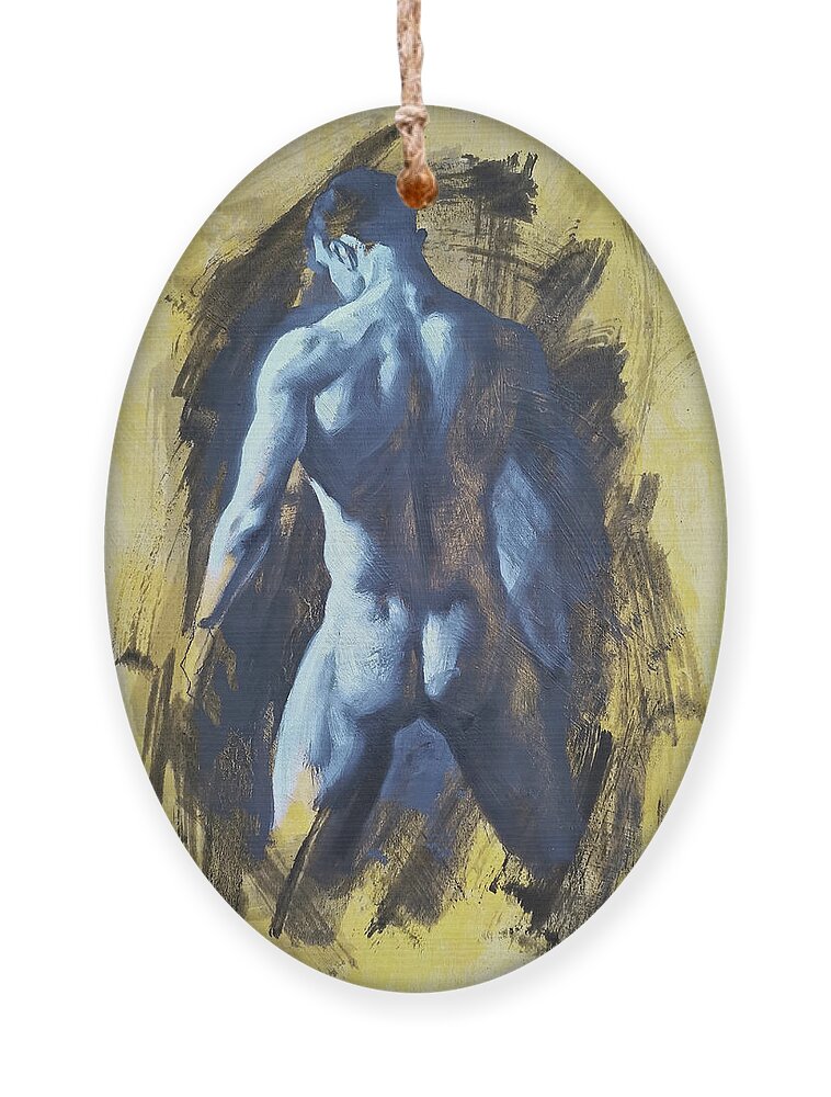Oil Painting Ornament featuring the painting Male Model#22026 by Hongtao Huang