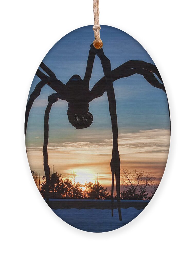 Maman Ornament featuring the photograph Maman the Spider, Ottawa by Tatiana Travelways