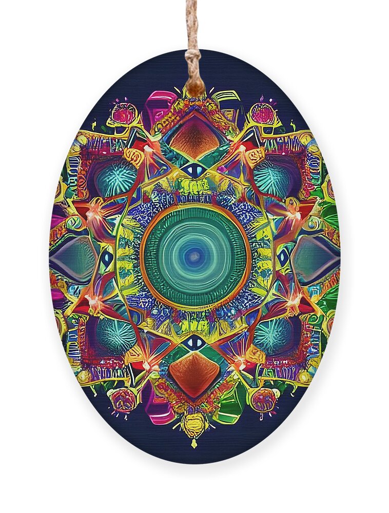 Digital Ornament featuring the digital art Mandala II by Beverly Read