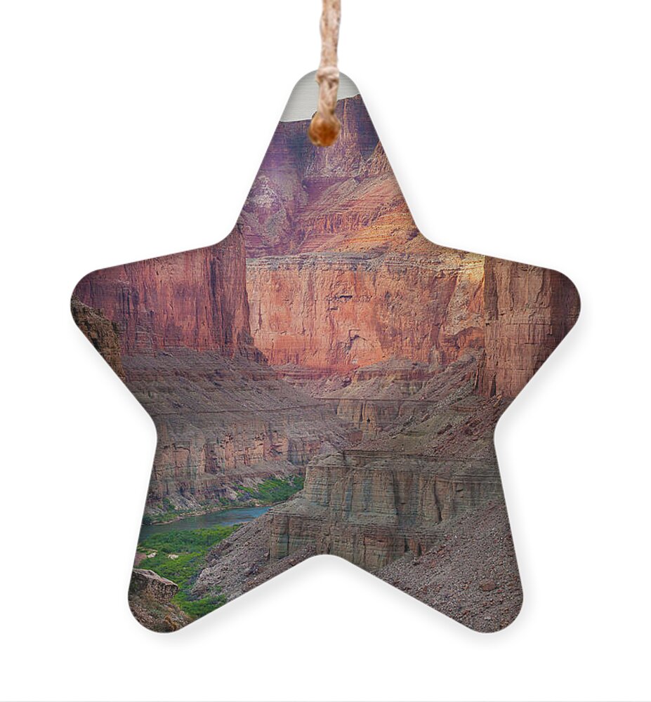 America Ornament featuring the photograph Marble Cliffs by Inge Johnsson