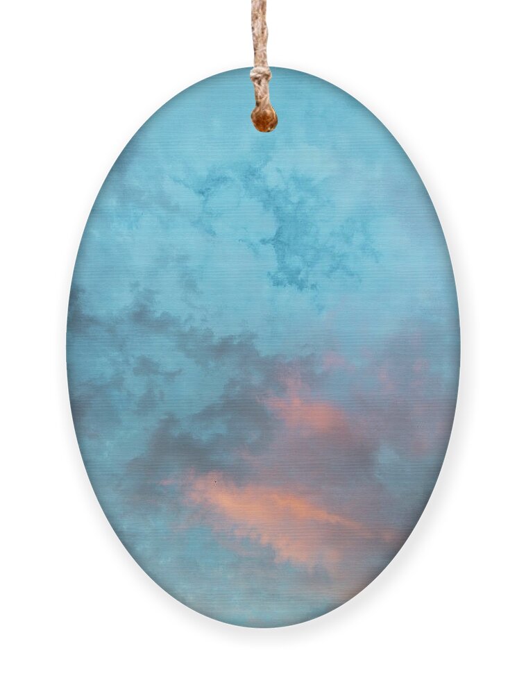 Clouds Ornament featuring the photograph Marbling in the Sky Cloudscape by Debra and Dave Vanderlaan