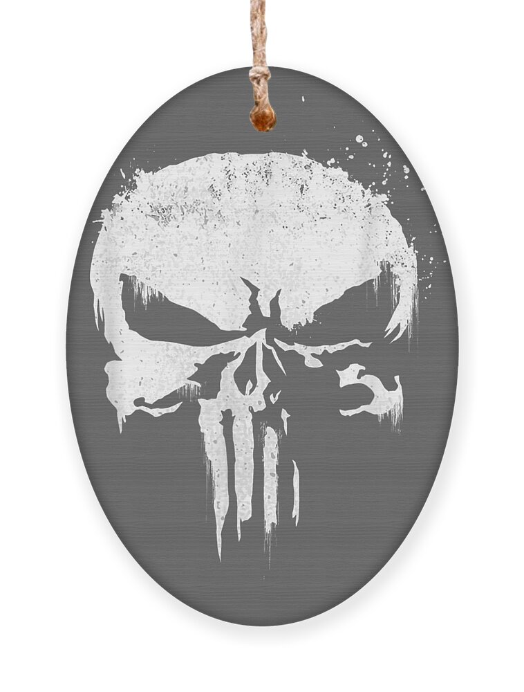 Marvel The Punisher Skull and Red Streaked Logo Art Print by Rayank Hamdo -  Fine Art America