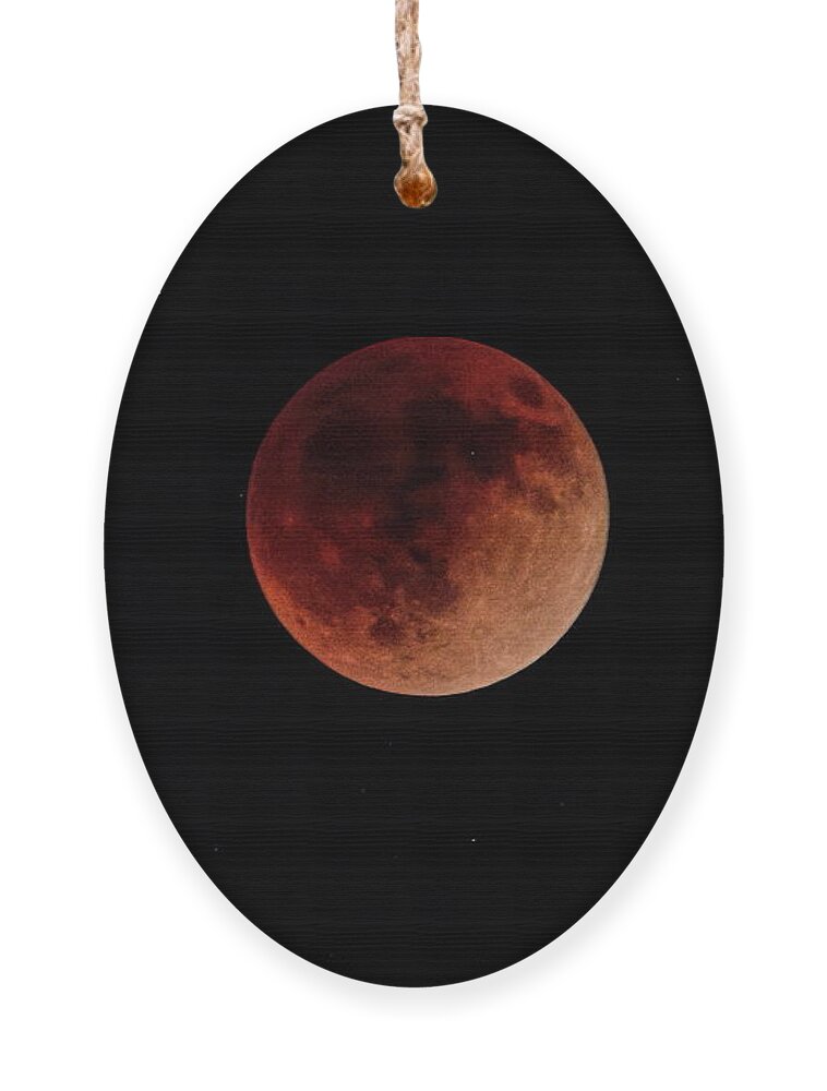 Full Moon Ornament featuring the photograph May 16 2022 Super Blood Moon by Dale Kauzlaric