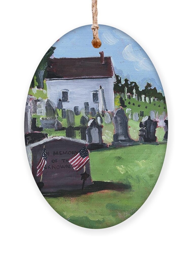 Unknown Soldier Ornament featuring the painting Memorial Day by Cyndie Katz