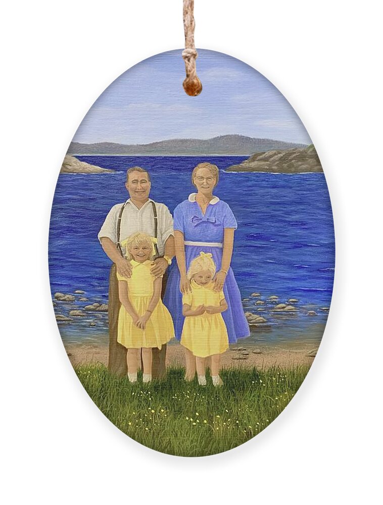 Little Burnt Bay Ornament featuring the painting Memories by Marlene Little
