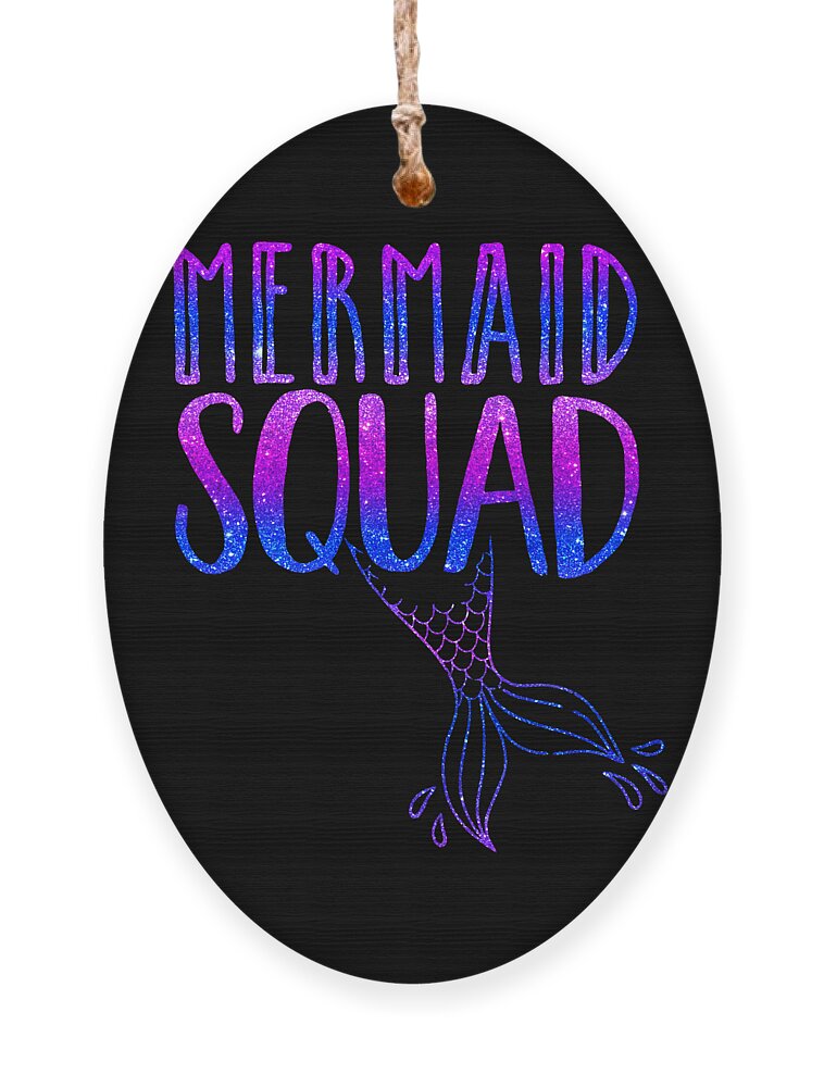 Mens Mermaid Squad Birthday Party product Gift for Mom and Dad Ornament