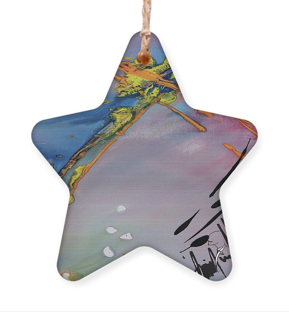  Ornament featuring the painting Meta10 by Jimmy Williams