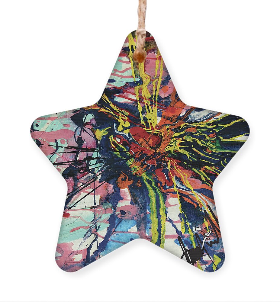  Ornament featuring the painting Meta13 by Jimmy Williams