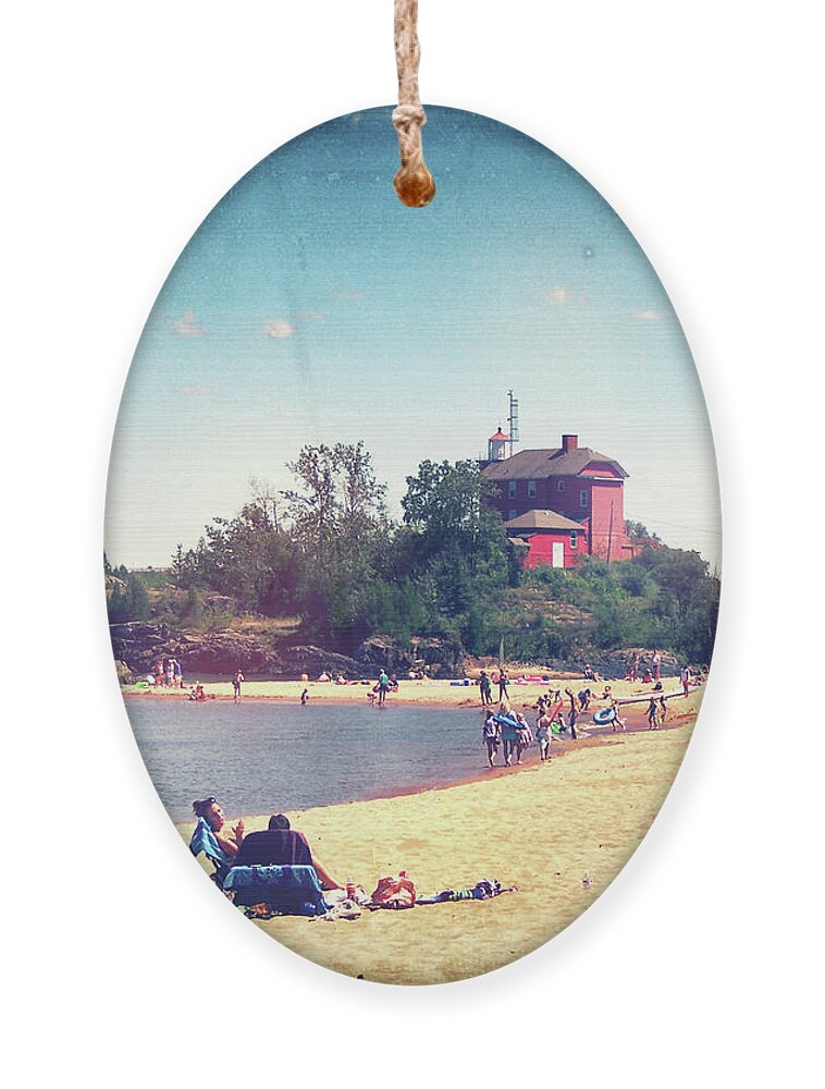Michigan Beach Ornament featuring the photograph Michigan Beach by Phil Perkins