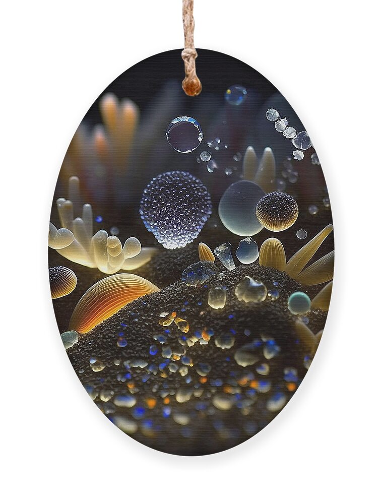 Sand Ornament featuring the digital art Midnight Beach IV by Jay Schankman