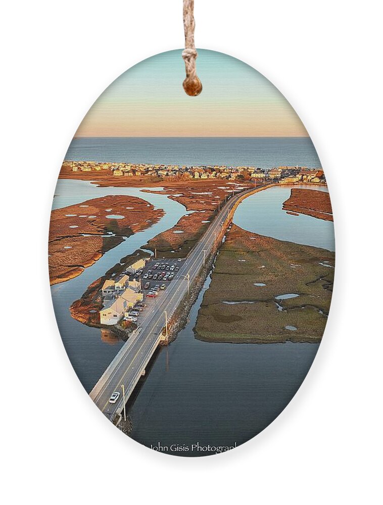  Ornament featuring the photograph Mile Rd Wells Beach by John Gisis