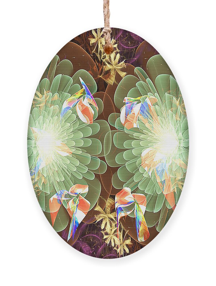 Floral Ornament featuring the photograph Mirror Fractal Flowers Saturated by Jack Torcello
