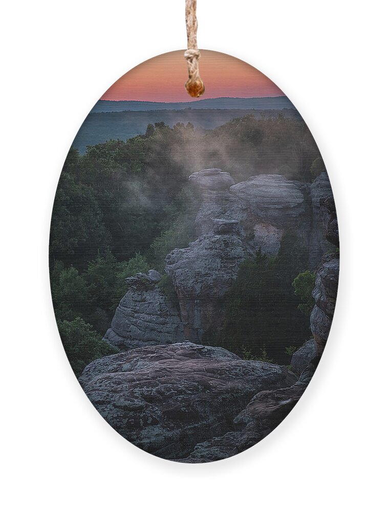Mist Ornament featuring the photograph Mist at Camel Rock by Grant Twiss