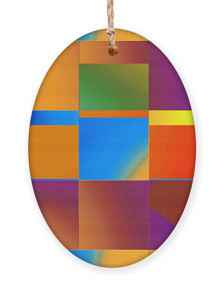 Abstract Ornament featuring the digital art Mod 60's Throwback - Pattern by Ronald Mills