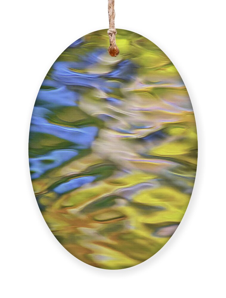 Abstract Ornament featuring the photograph Mojave Gold Mosaic Abstract Art by Christina Rollo