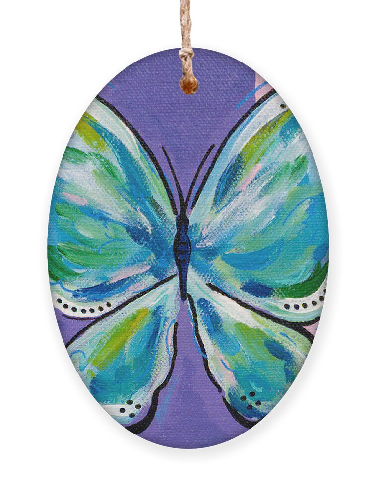 Butterfly Ornament featuring the painting Moment in Time by Beth Ann Scott