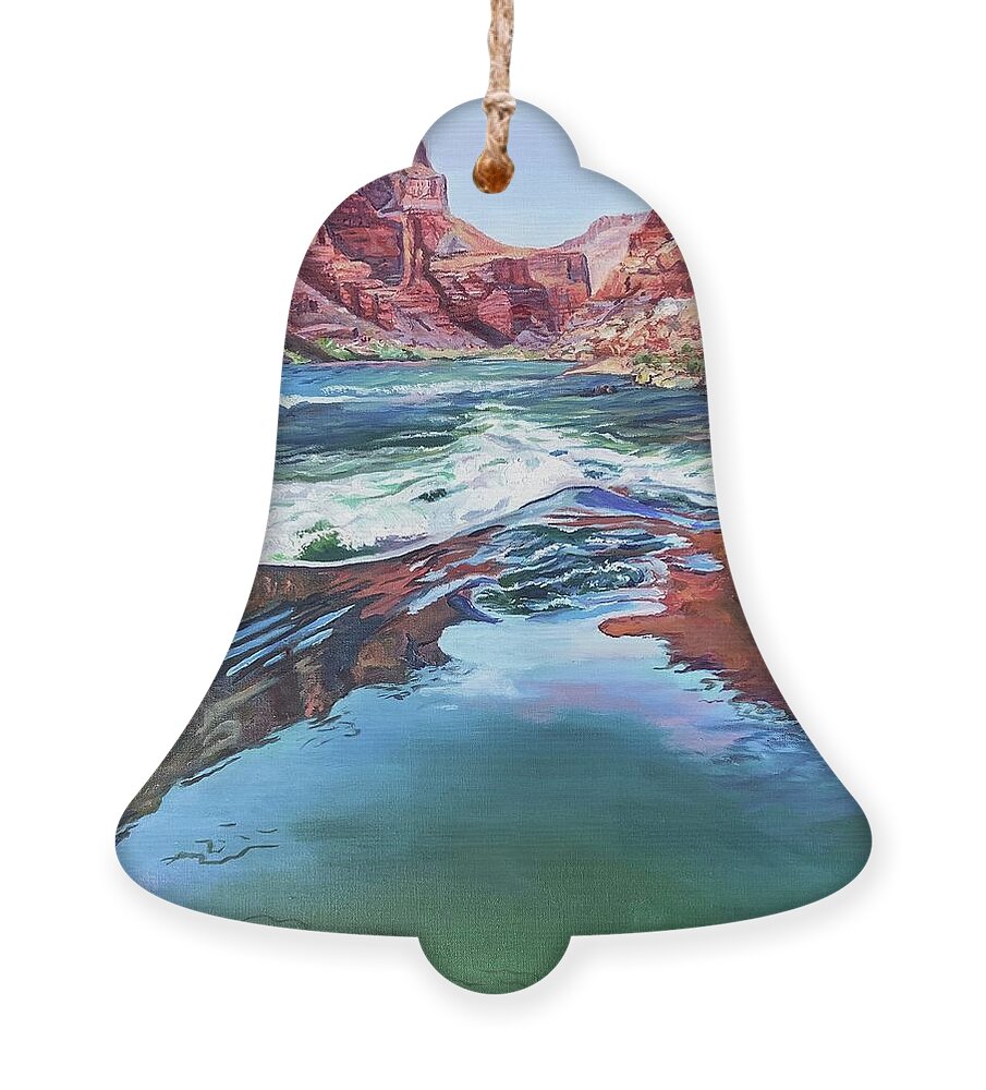 Water Ornament featuring the painting Momentum, Grand Canyon by Page Holland