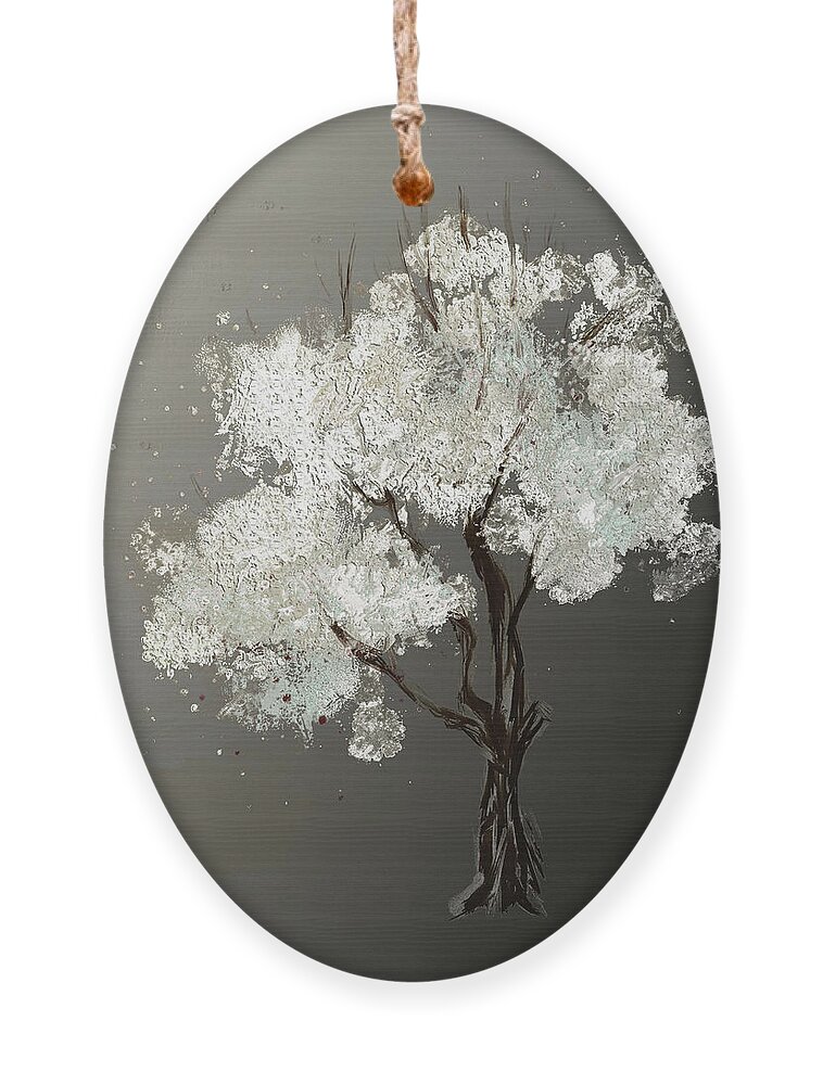 Moonlight Ornament featuring the digital art Moonlit Tree by Lois Bryan