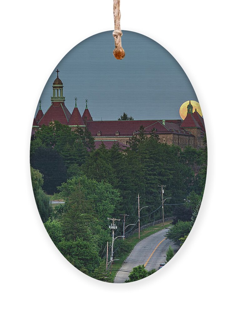 Dunwoodie Ornament featuring the photograph Moonrise over Dunwoodie by Kevin Suttlehan