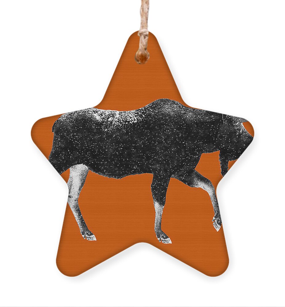 Moose Ornament featuring the photograph Moose Shirt Design by Max Waugh
