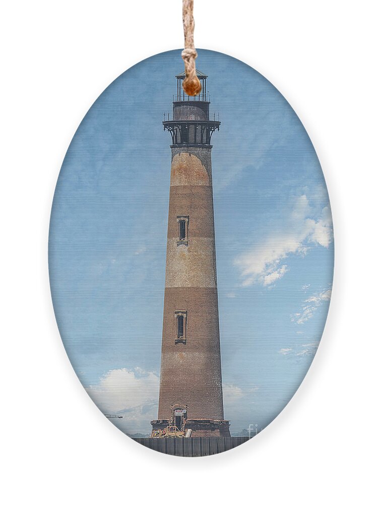 Morris Island Lighthouse Ornament featuring the photograph Morris Island Lighthouse - Charleston South Carolina - Standing Tall by Dale Powell