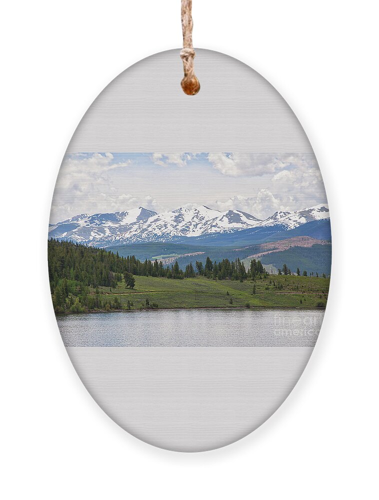 Colorado Ornament featuring the digital art Mountain Range Above Lake Dillon by Kirt Tisdale