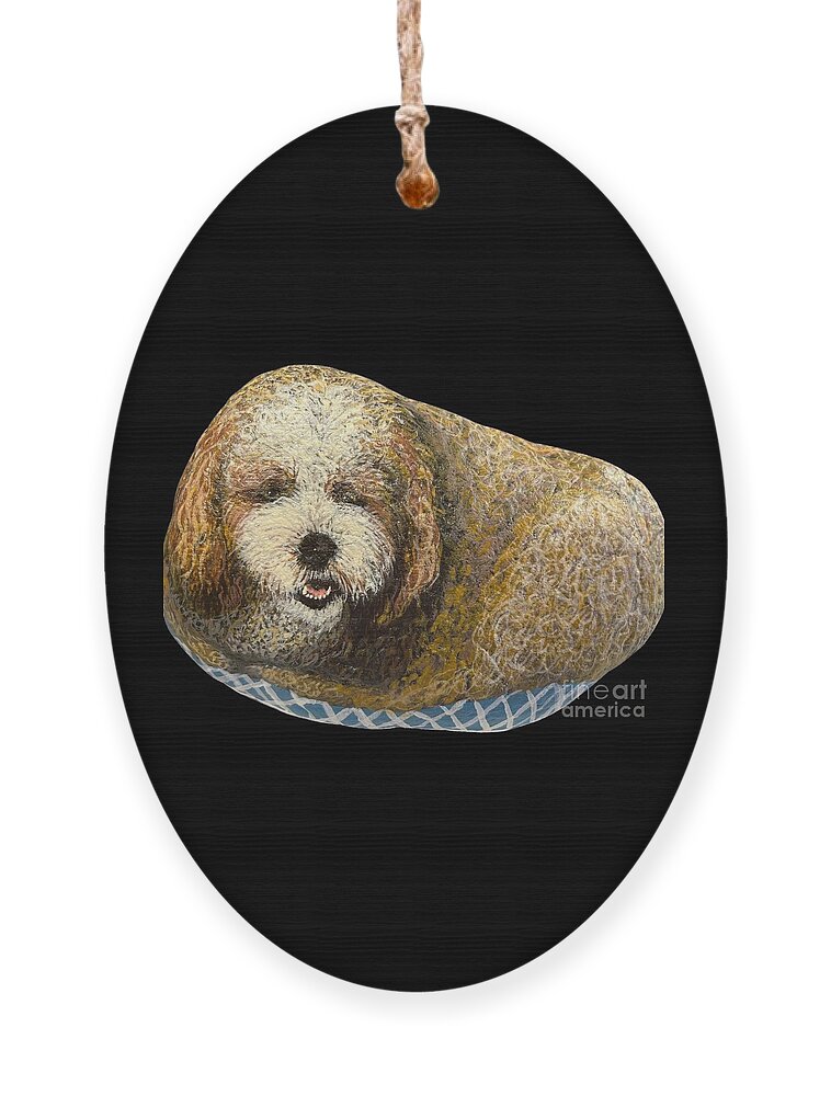 Dog Ornament featuring the painting Murphy by Monika Shepherdson