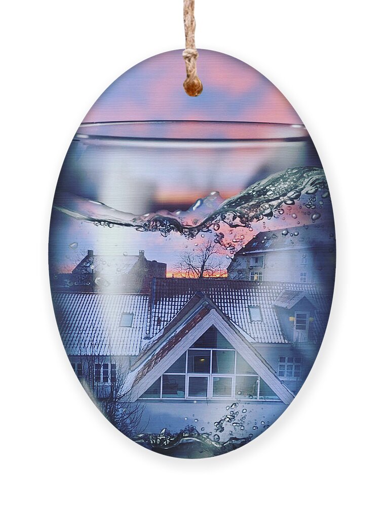 Coletteheraguggenheim Ornament featuring the photograph My view early morning by Colette V Hera Guggenheim