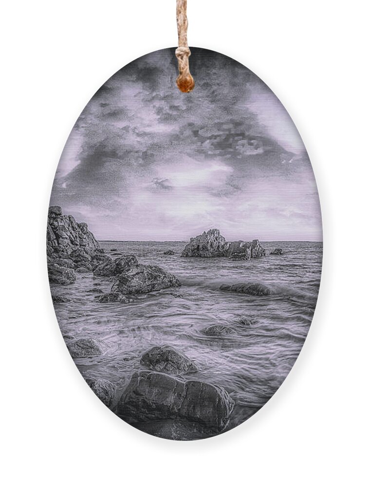 Black And White Ornament featuring the photograph Mysterious Waters by Penny Polakoff