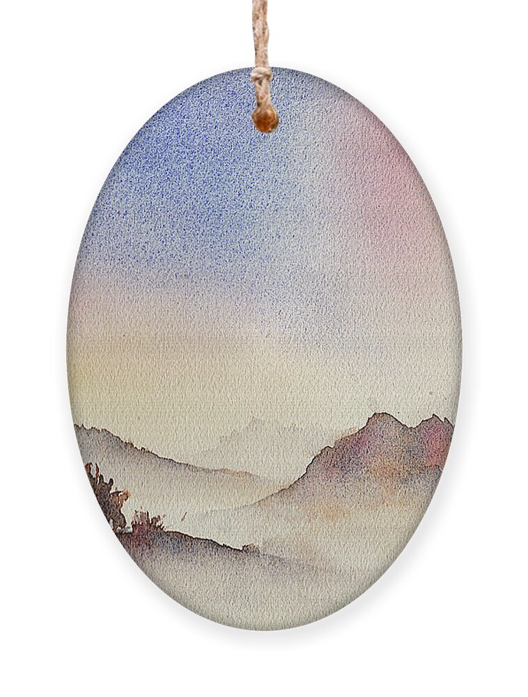 Hills Ornament featuring the painting Mystic Hills No. 3 by Wendy Keeney-Kennicutt