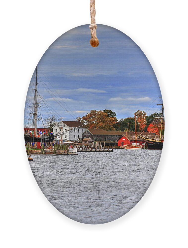 Fine Art Ornament featuring the photograph Mystic Seaport Museum by Robert Harris