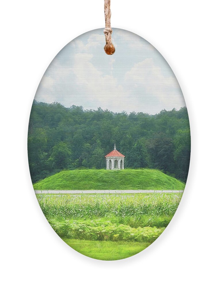 Nacoochee Ornament featuring the photograph Nacoochee Indian Mound by Amy Dundon