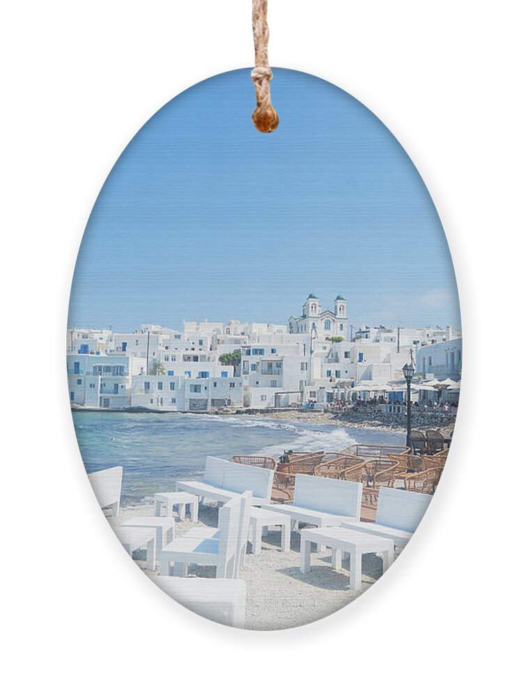 Paros Ornament featuring the photograph Naoussa Waterfront by Anastasy Yarmolovich