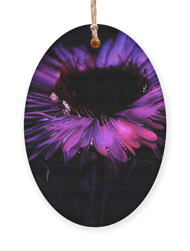 Flower Ornament featuring the photograph Neon Flower by Yasmina Baggili