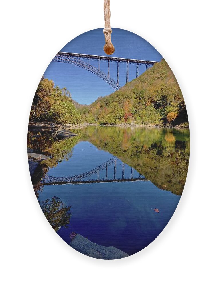 New River Gorge Bridge Ornament featuring the photograph New River Gorge bridge by Meta Gatschenberger