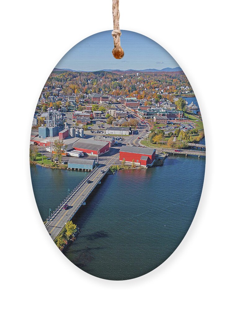 Newport Vt Ornament featuring the photograph Newport City Vermont by John Rowe