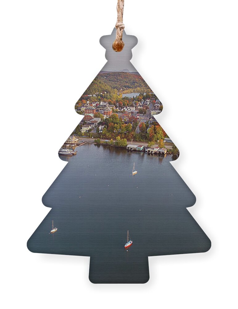 Fall Ornament featuring the photograph Newport Vermont Waterfront 2020 by John Rowe