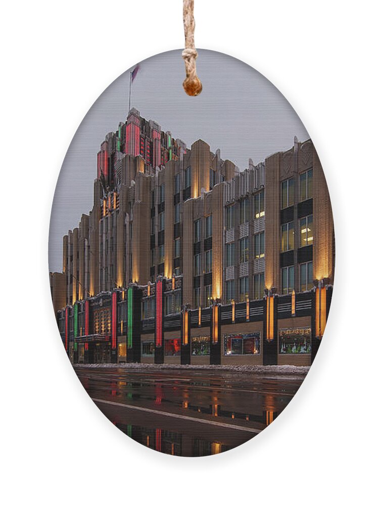 Niagara Ornament featuring the photograph Niagara Mohawk Building ll by Everet Regal