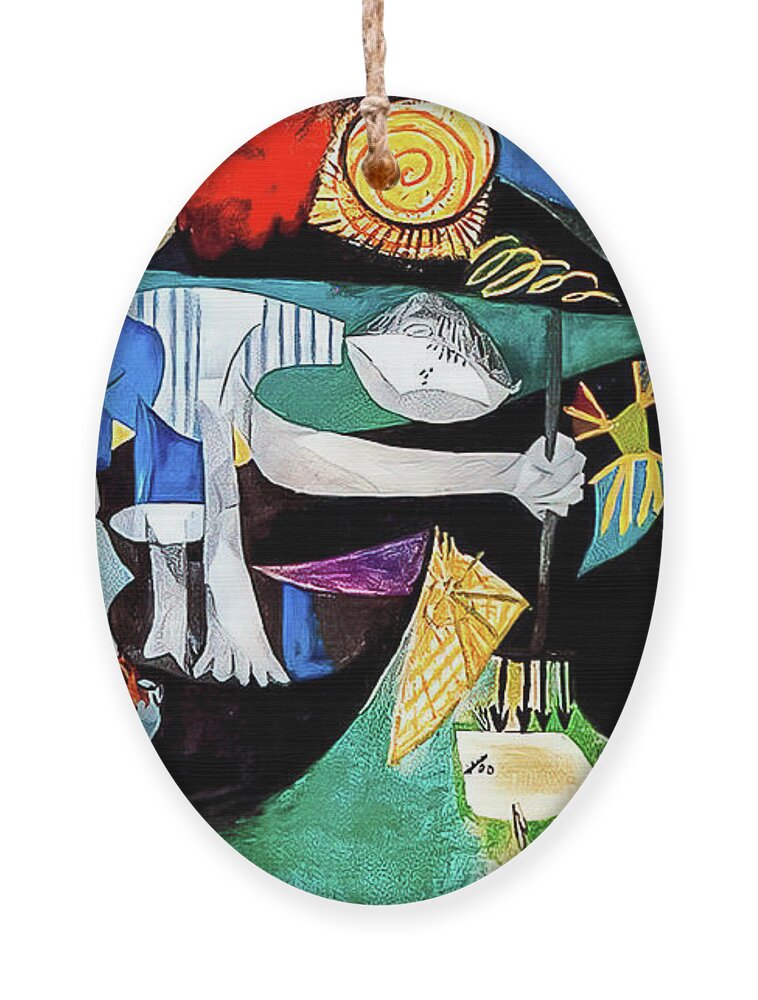 Night Fishing at Antibes by Pablo Picasso 1939 Ornament by Pablo Picasso -  Pixels