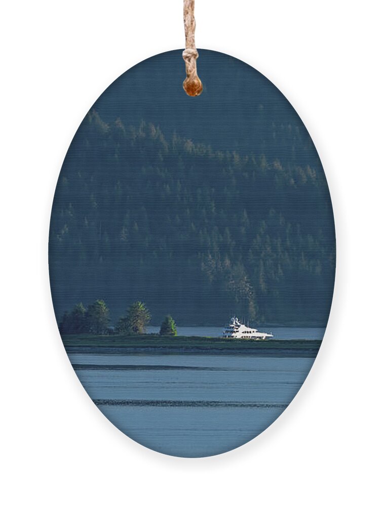 Alaska Ornament featuring the photograph Nightfall in Alaska by Marcy Wielfaert