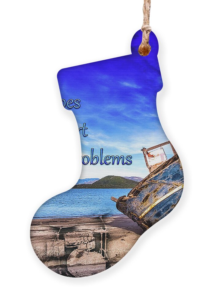 No Shoes Ornament featuring the digital art No Shoes No Shirt No Problems by Michael Damiani