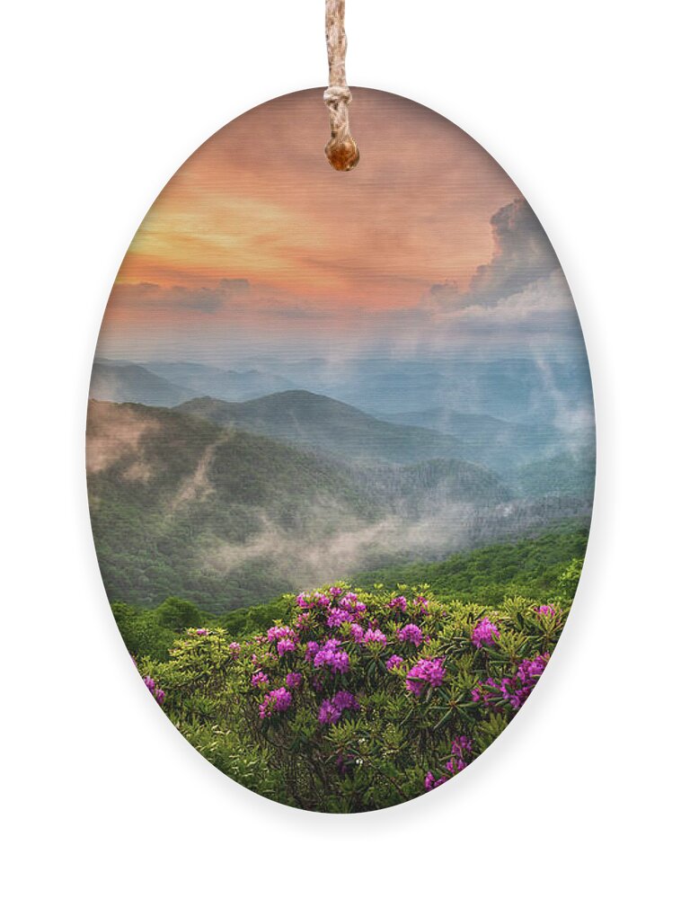 North Carolina Ornament featuring the photograph North Carolina Blue Ridge Parkway Spring Appalachian Mountains NC by Dave Allen