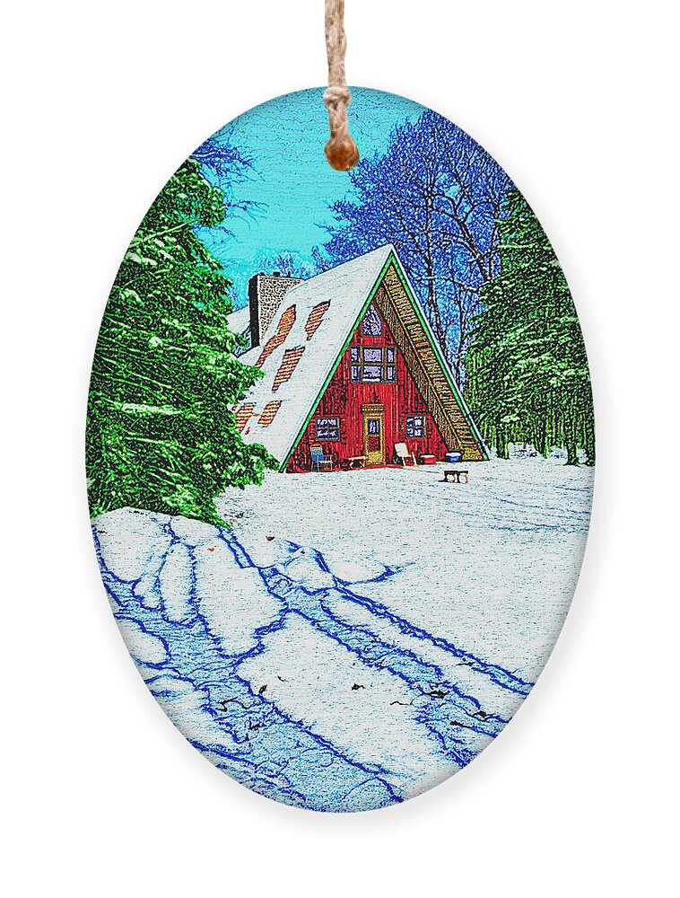 Wisconsin Ornament featuring the digital art Northern Wisconsin Landscape by Rod Whyte